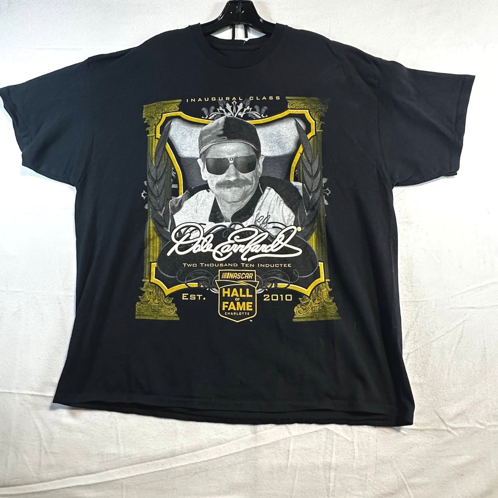 Vintage Dale Earnhardt NASCAR Hall‎ of Fame 2010 Inaugural Class T Shirt Men XL